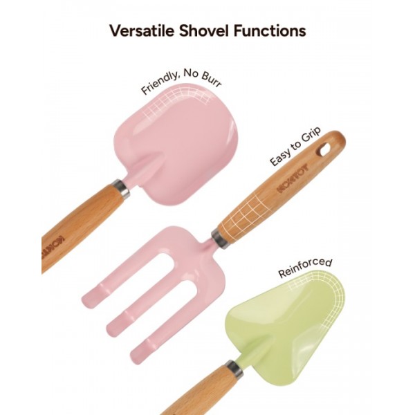 Kids Gardening Shovel Set – 3-Piece Children’s Outdoor Planting Tools – Safe, Durable, Ergonomic Handles – Perfect for Gardening, Potting, and Gifts